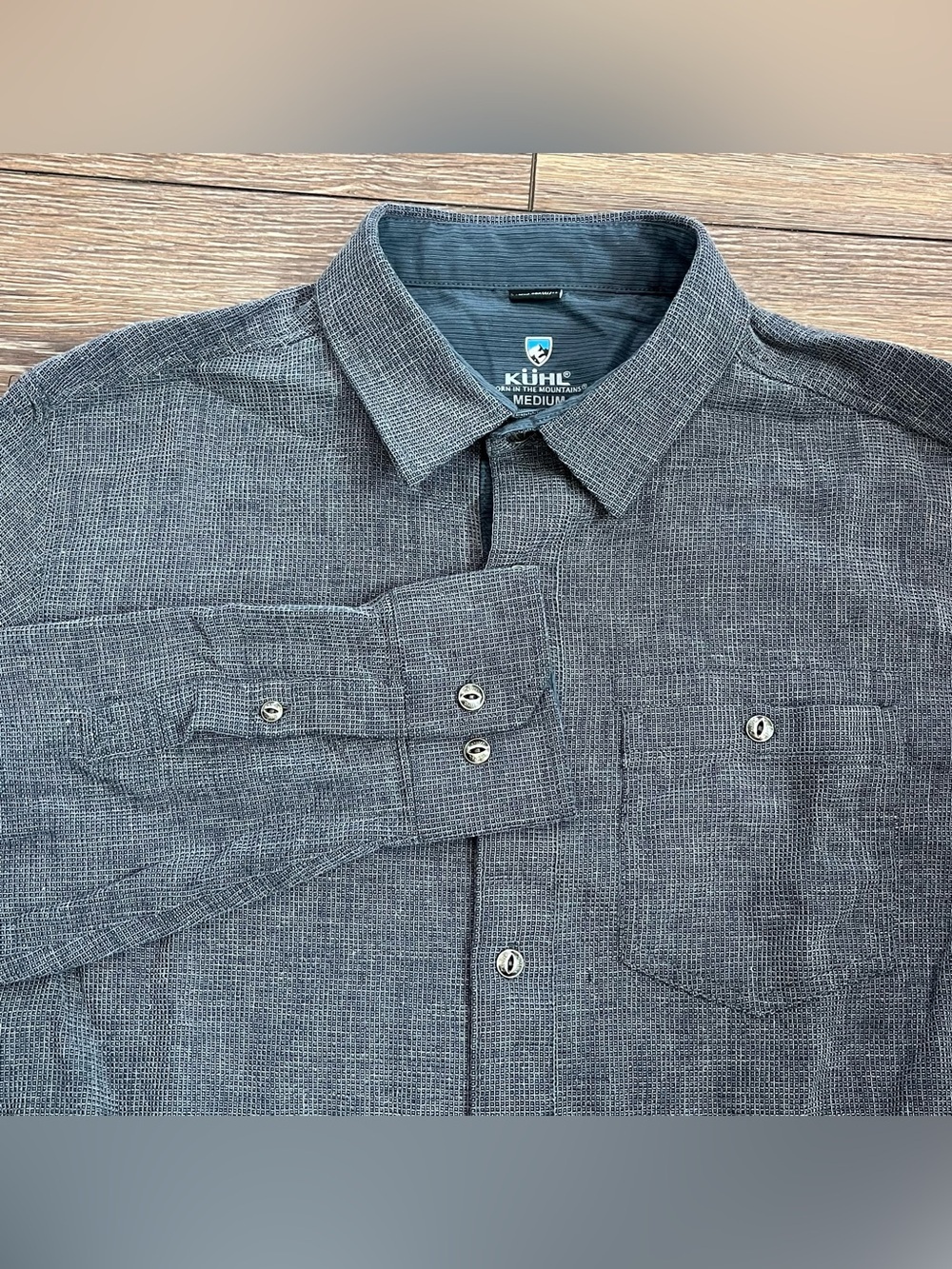 Kuhl Uproar Men's Button-Down Shirt - Charcoal Gray Size Medium GORPCORE